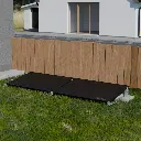 Solamount Flachdach Halterung auf dem Boden.webp