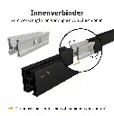 Schwarze Aluschiene mit Innenverbinder.webp