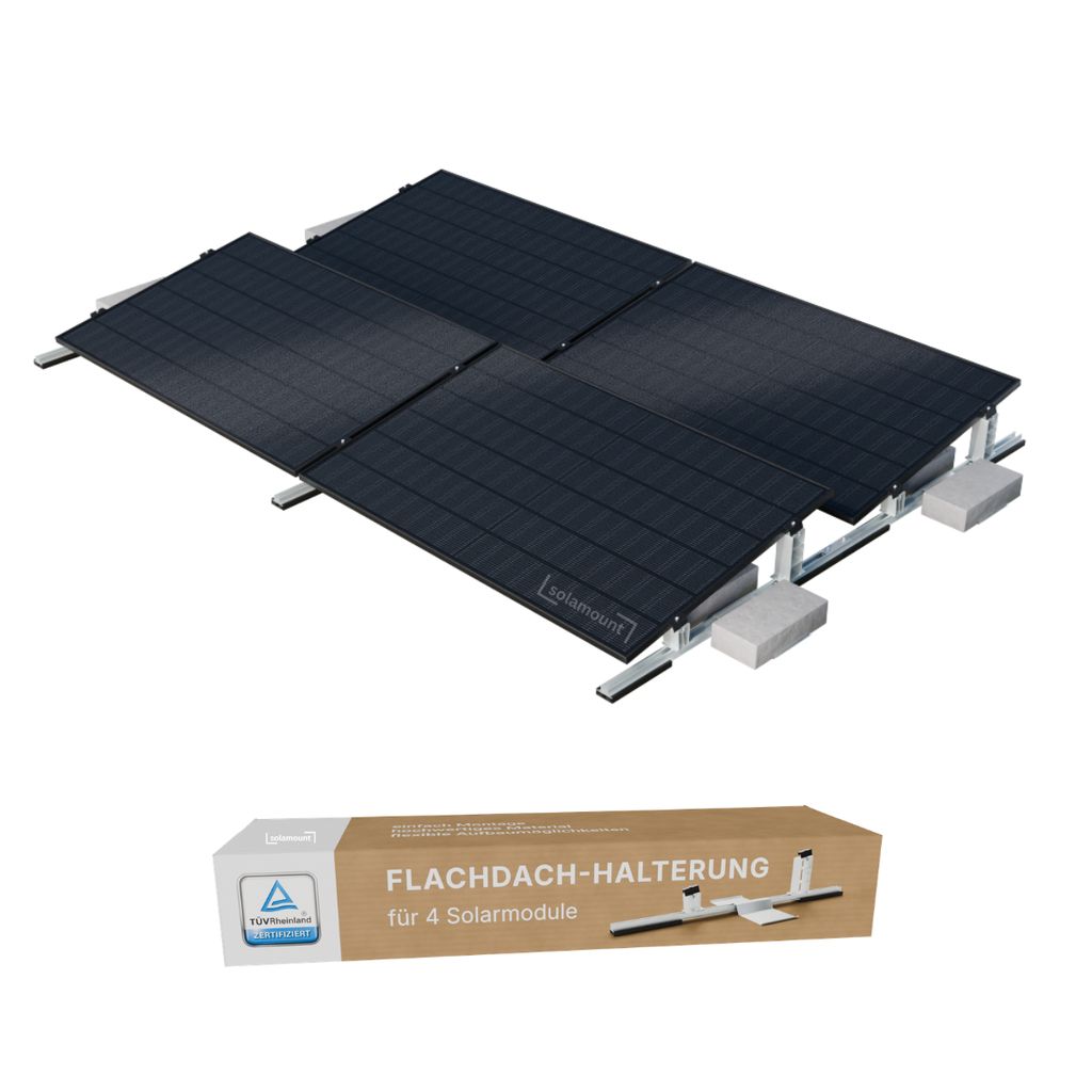 4er Flachdach Halterung Silber.webp