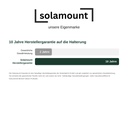 Solamount Garantie