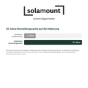 Solamount Garantie