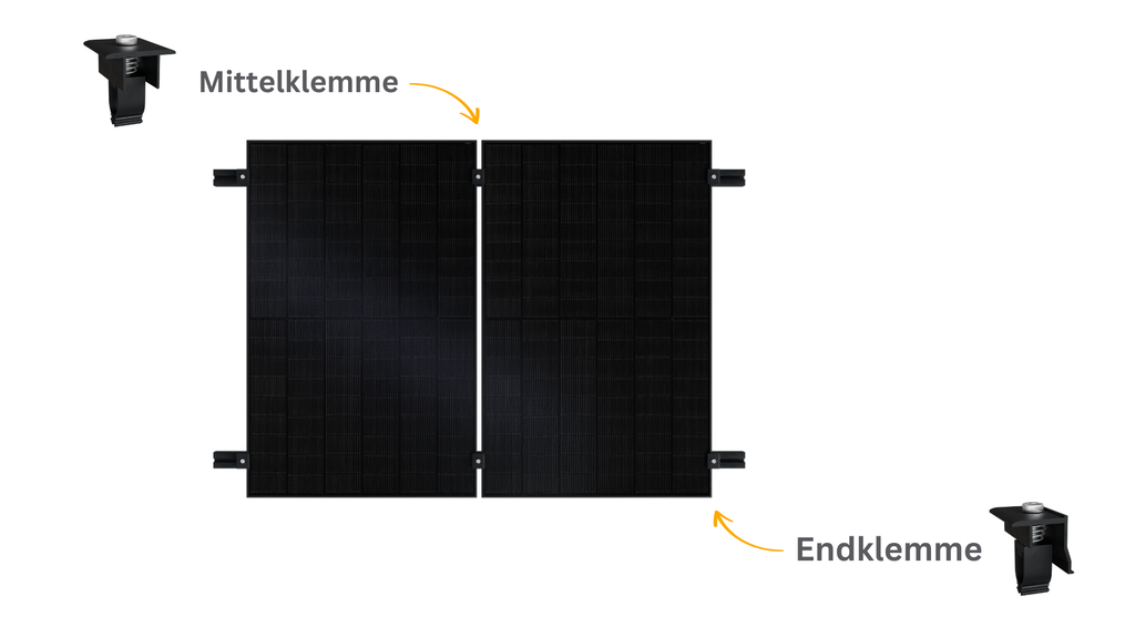20 Stück | Silber/Schwarz Endklemme | 4 oder