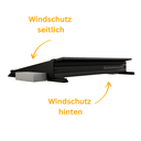 Windschutzblech für Flachdach Halterung | Hinten | Solamount