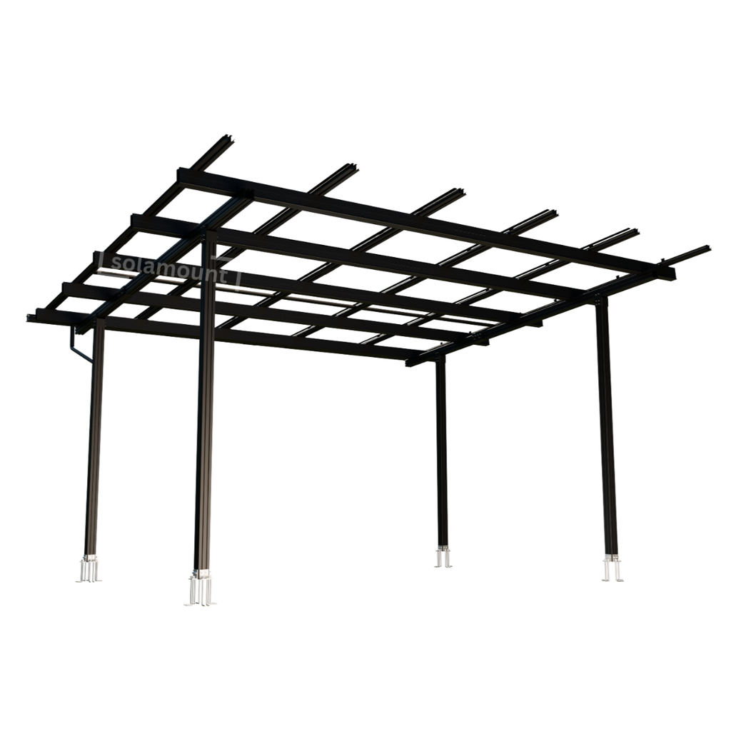 Solarcarport Halterung für 2 Autos