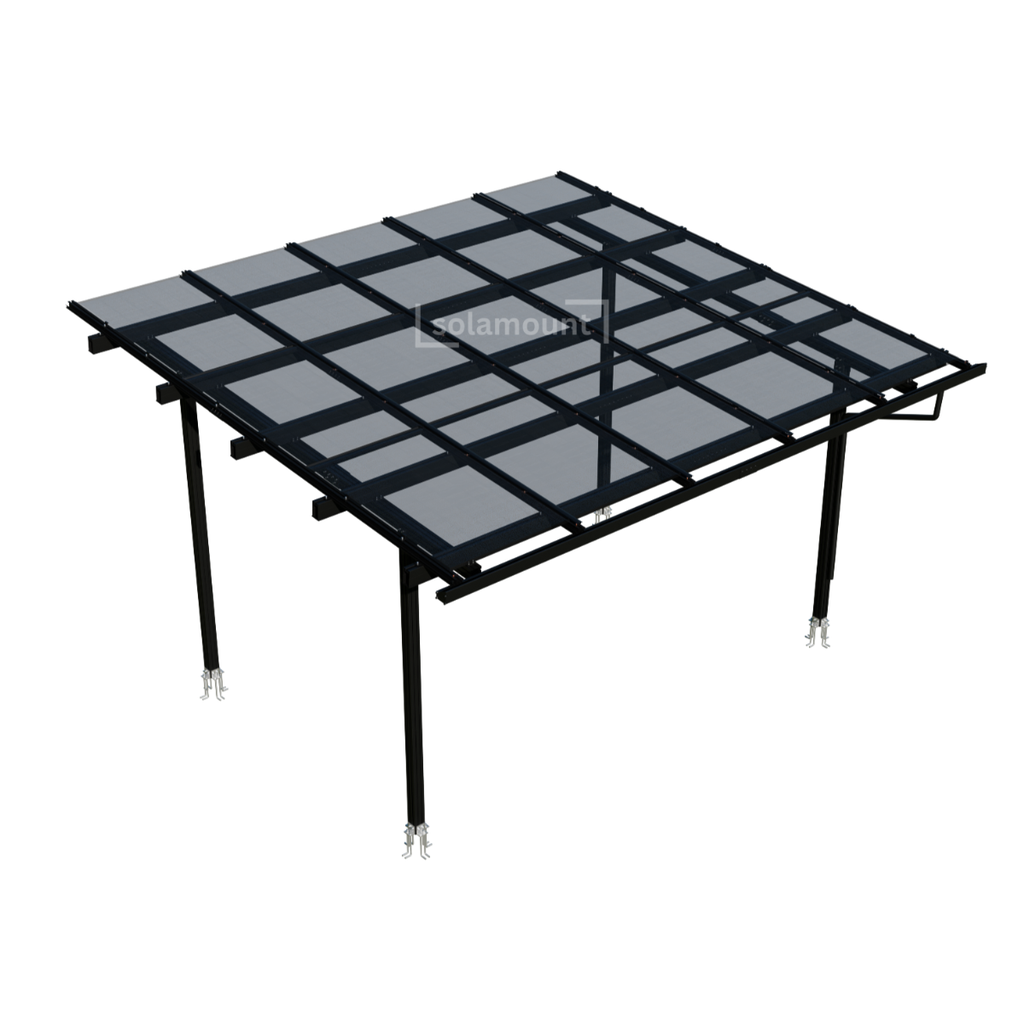 Solarcarport Halterung für 2 Autos