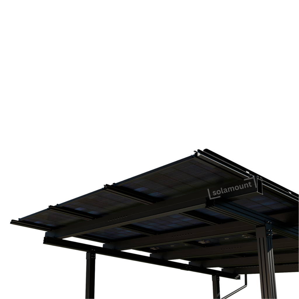 Solarcarport Halterung für 1 Auto inkl. Solarmodule