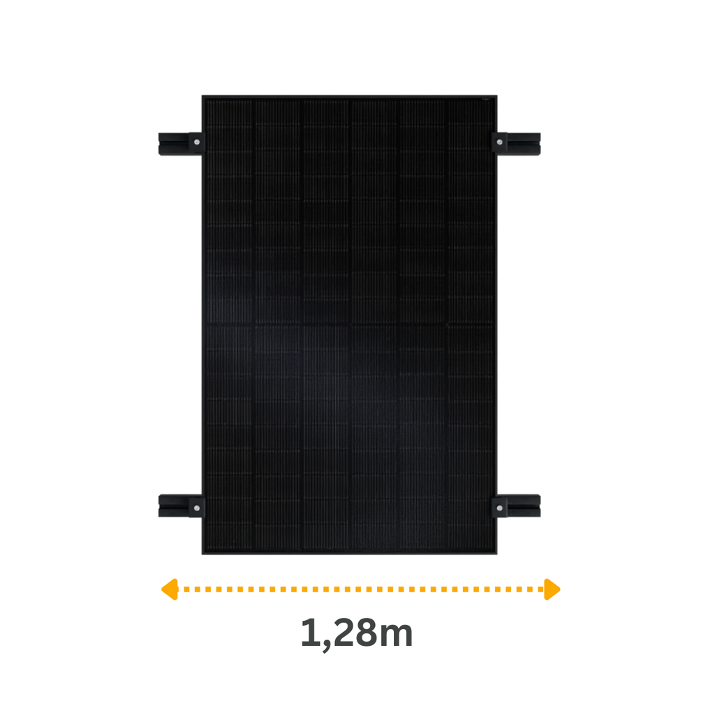 Aluschiene | 1,28m-4,8m | Silber/Schwarz