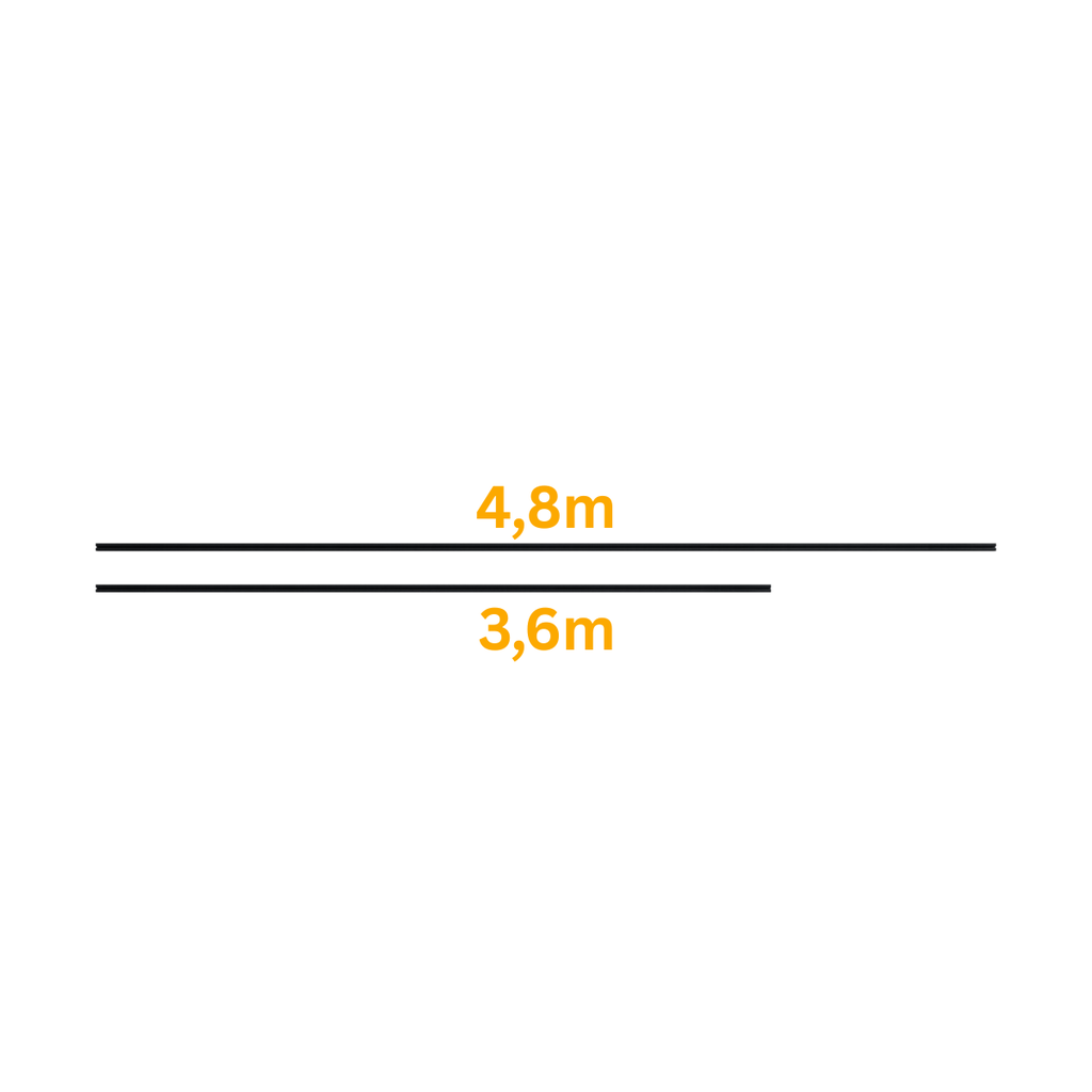 Restposten Aluschiene 3,6m Silber oder Schwarz | H-Profil | Solamount