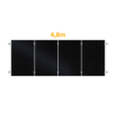 Restposten Aluschiene 4,8m Silber oder Schwarz | H-Profil | Solamount
