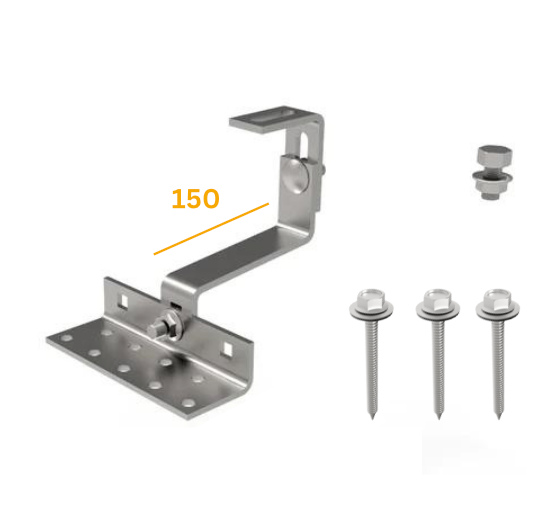 Balkonkraftwerk Halterung Ziegeldach