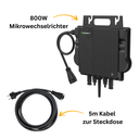 Balkonkraftwerk Growatt | 2 Solarmodule | 800W Wechselrichter | optional Batterie & Halterung