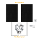 Balkonkraftwerk Growatt | 2 Solarmodule | 800W Wechselrichter | optional Batterie & Halterung