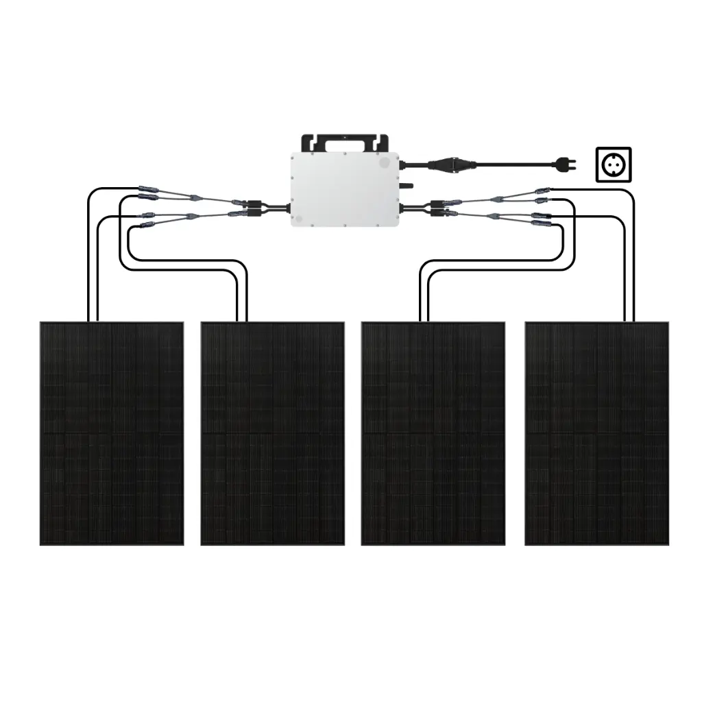 Balkonkraftwerk 4 Solarmodule ohne Batterie.webp