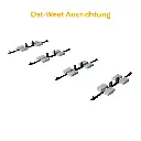 Ost West Halterung Flachdach Schwarz.webp