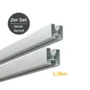 2 Stück | PV-Aluschiene | 1,28m-2,4m | Silber/Schwarz | 40x40mm | Solamount