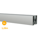 Aluschiene | 1,28m-2,4m | Silber/Schwarz