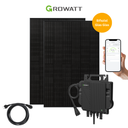 Balkonkraftwerk Growatt | 2 Solarmodule | 800W Wechselrichter | optional Batterie & Halterung