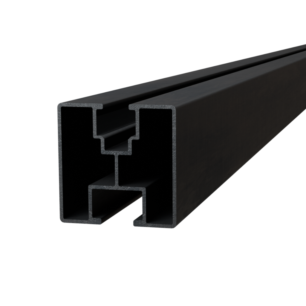 Aluschiene 3,6m Silber oder Schwarz | H-Profil | Solamount