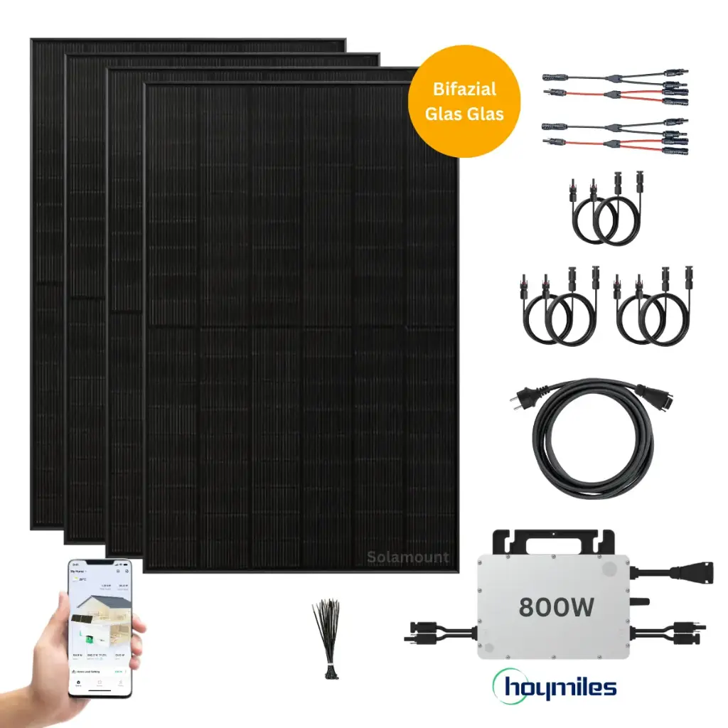 Solabox 1800W | Solarmodule 450W + 800W Wechselrichter | Optional Batterie oder Halterung