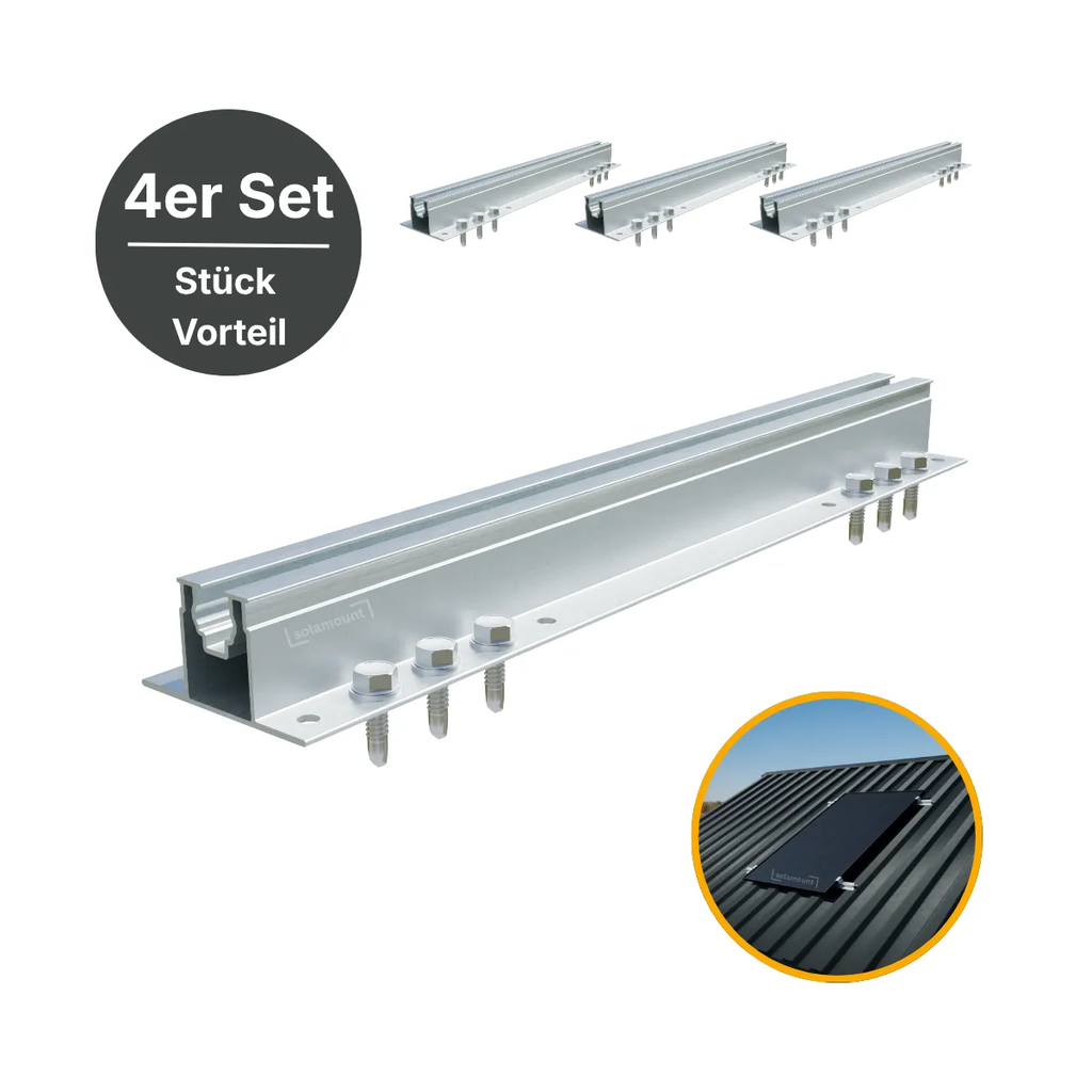 [210079] PV Halterung für Metalldach | 4 Stück | Solamount