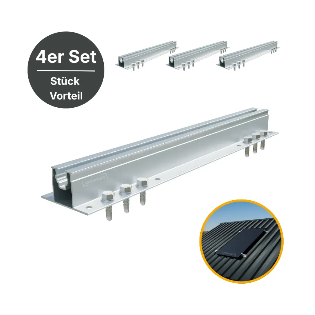 [210079] PV Halterung für Metalldach | 4 Stück | Solamount