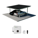 Solarcarport Komplettset für 2 Autos inkl. 15 Solarmodule & 6 kW Growatt Wechselrichter | Optional: Speicher, Wallbox & DC-Überspannungsschutz | Solamount