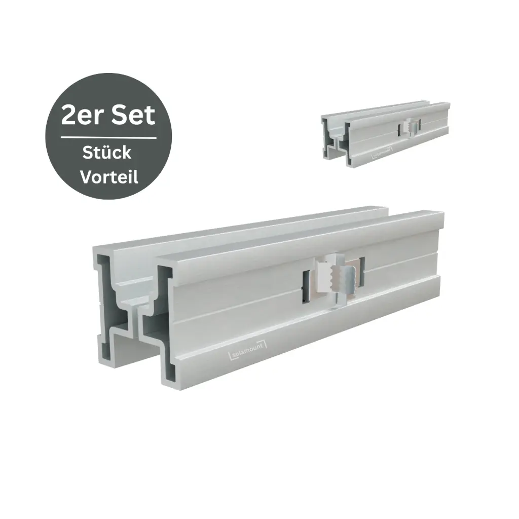 [220716] Innenverbinder für Aluschiene | 2er Set | Solamount