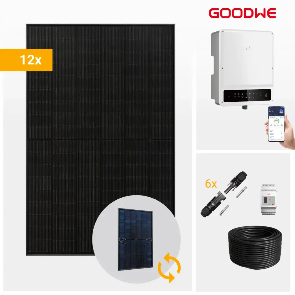 [221681] GoodWe Komplettset | 5-10 kW inkl. Solarmodule | Optional: Batterie (12, ohne Batterie)