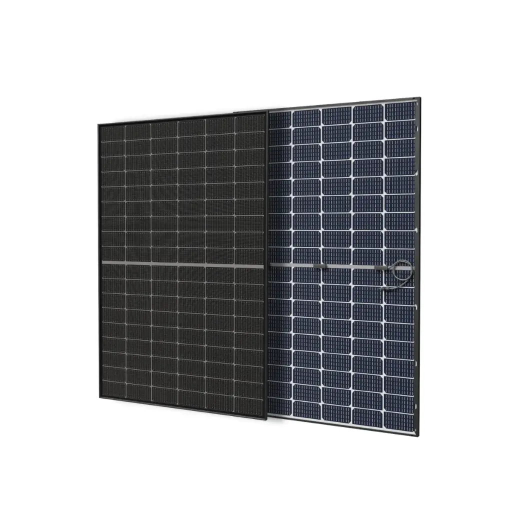 Glas-Glas Solarmodul | Bifazial Full Black | TOPCon | HANERSUN | HN18RN-54HT450W | Transparent | 450W