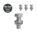 Haken-Schrauben (4er-Set – Mutter und Schraube)