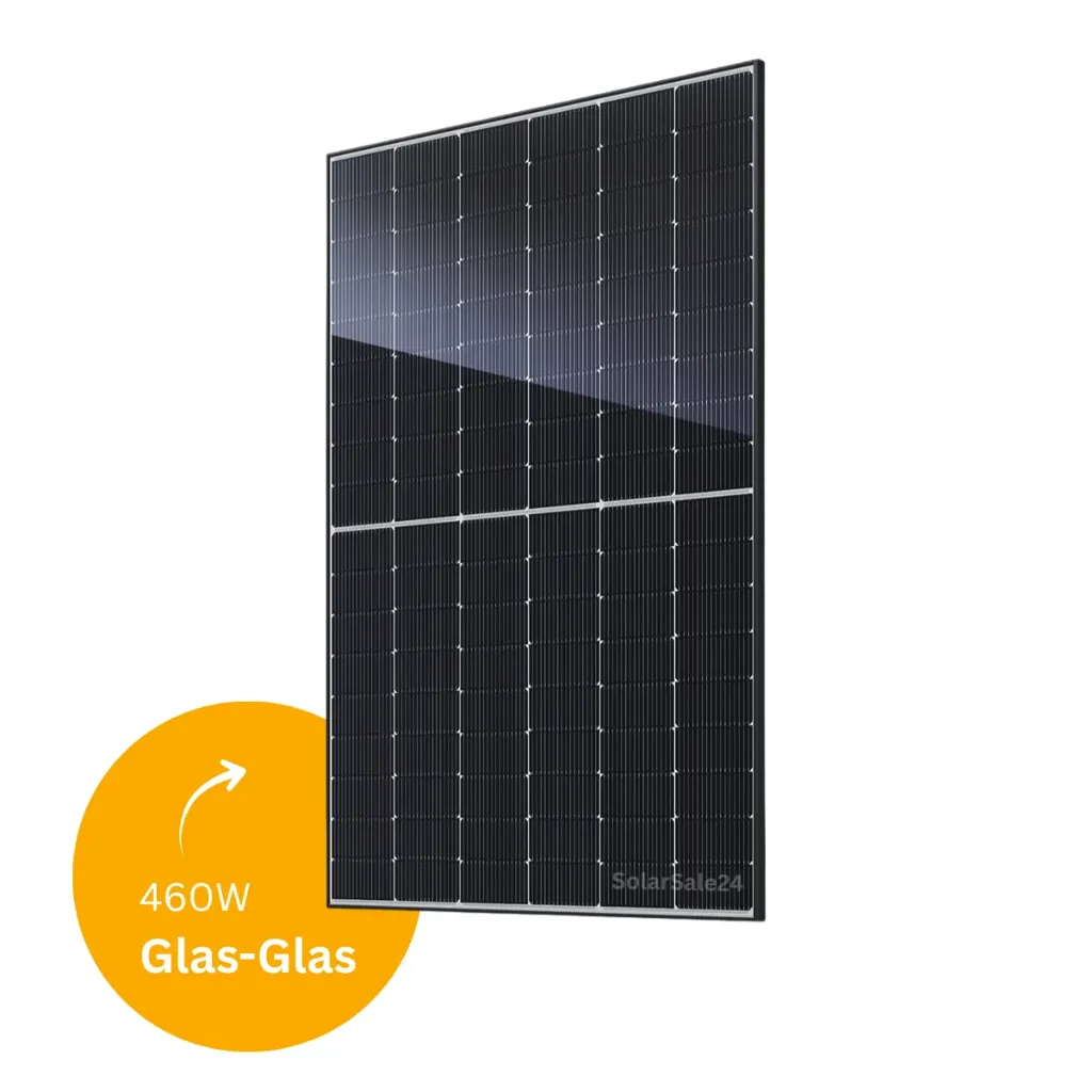 [JAM54D40-465/LB-1] 465W Solarmodul | Schwarzer Rahmen | Glas-Glas Bifazial | JA SOLAR (Stück)