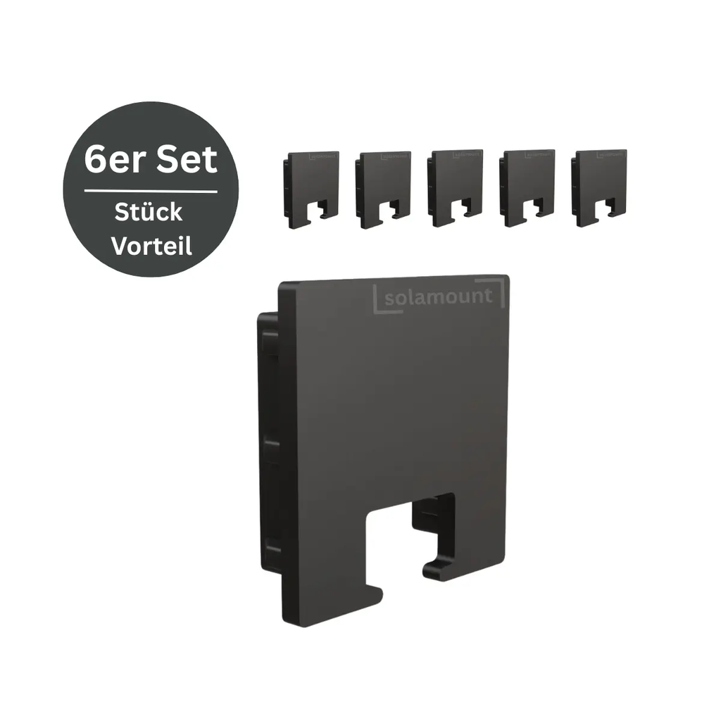 [210110] 6 Stück | Aluschienenkappe | Solamount