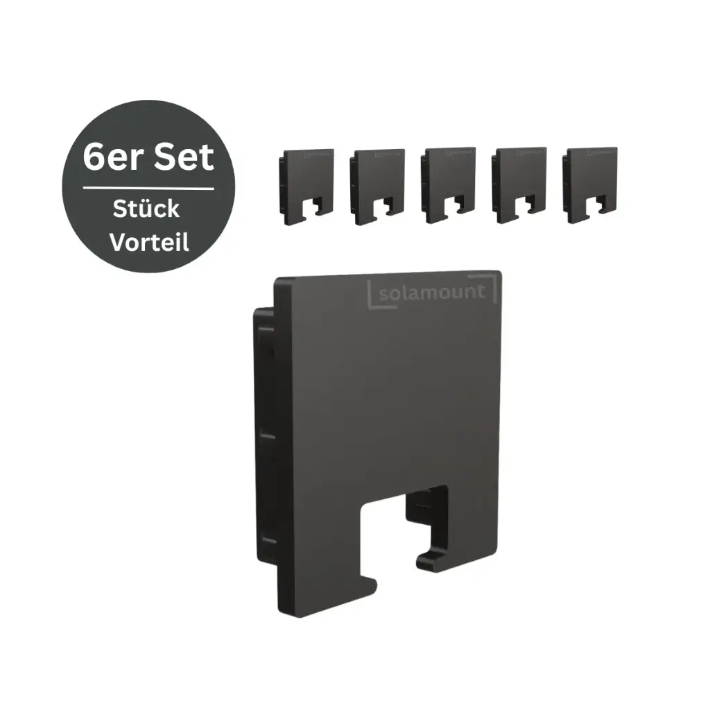 [210110] 6 Stück | Aluschienenkappe | Solamount