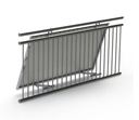 Einfache Balkonkraftwerk Halterung neigbar 15-30° | Silber/Schwarz