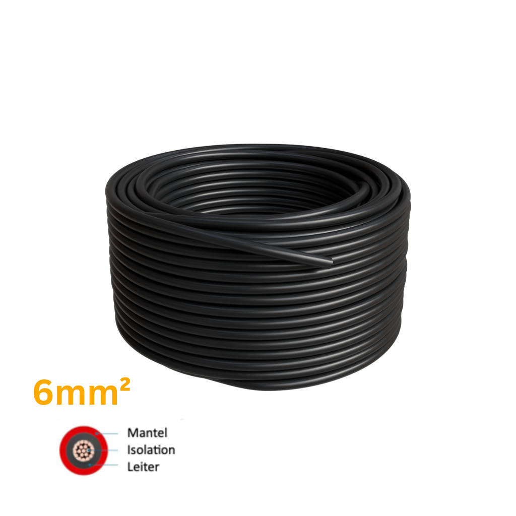 Solarkabel | 4/6 mm² | 50/100 m | Rot/Schwarz