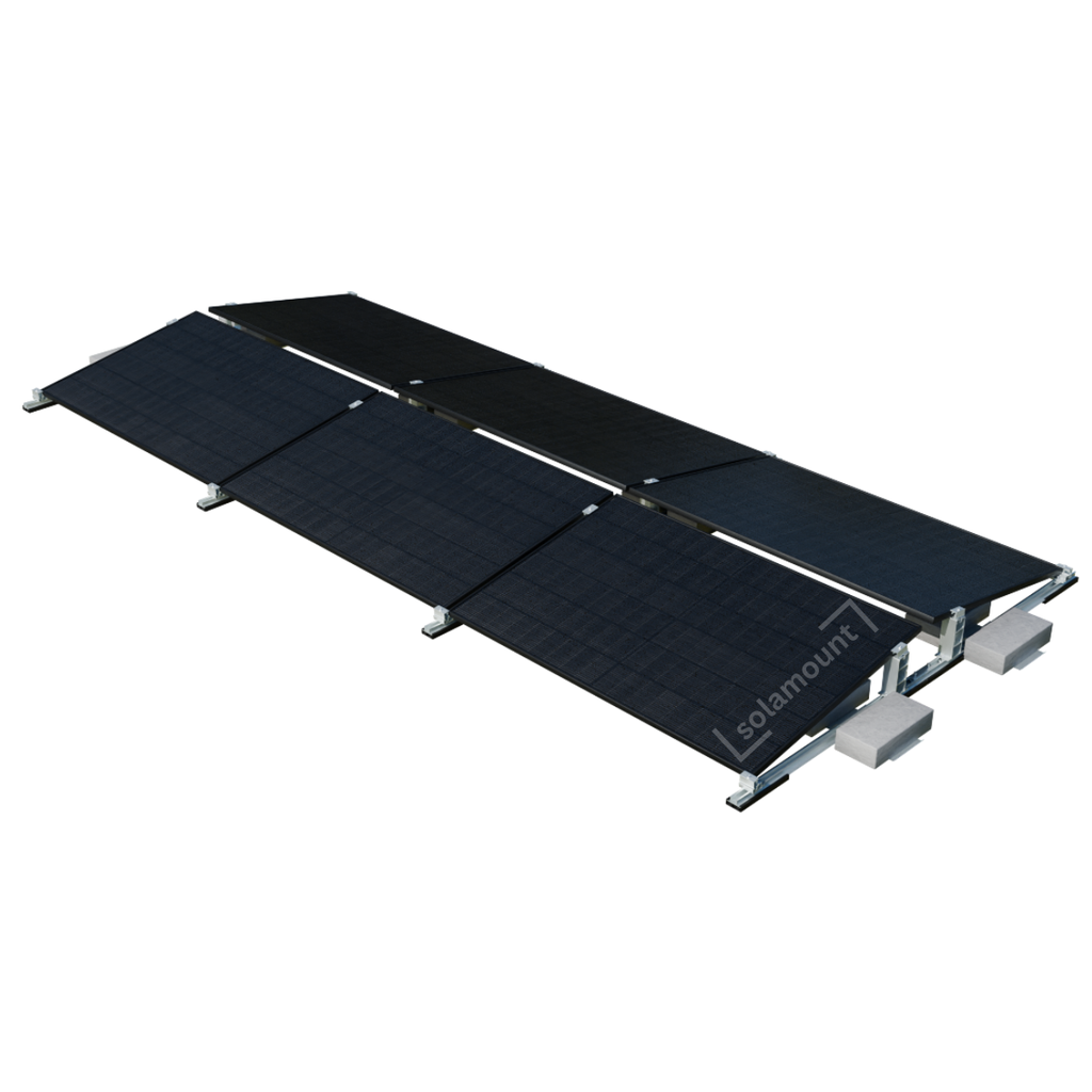 Halterung Flachdach für 6 Solarmodule | Solamount
