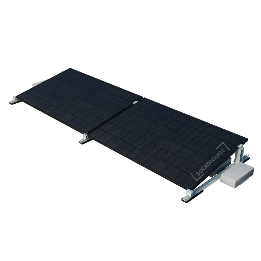Halterung Flachdach für 2 Solarmodule | Solamount