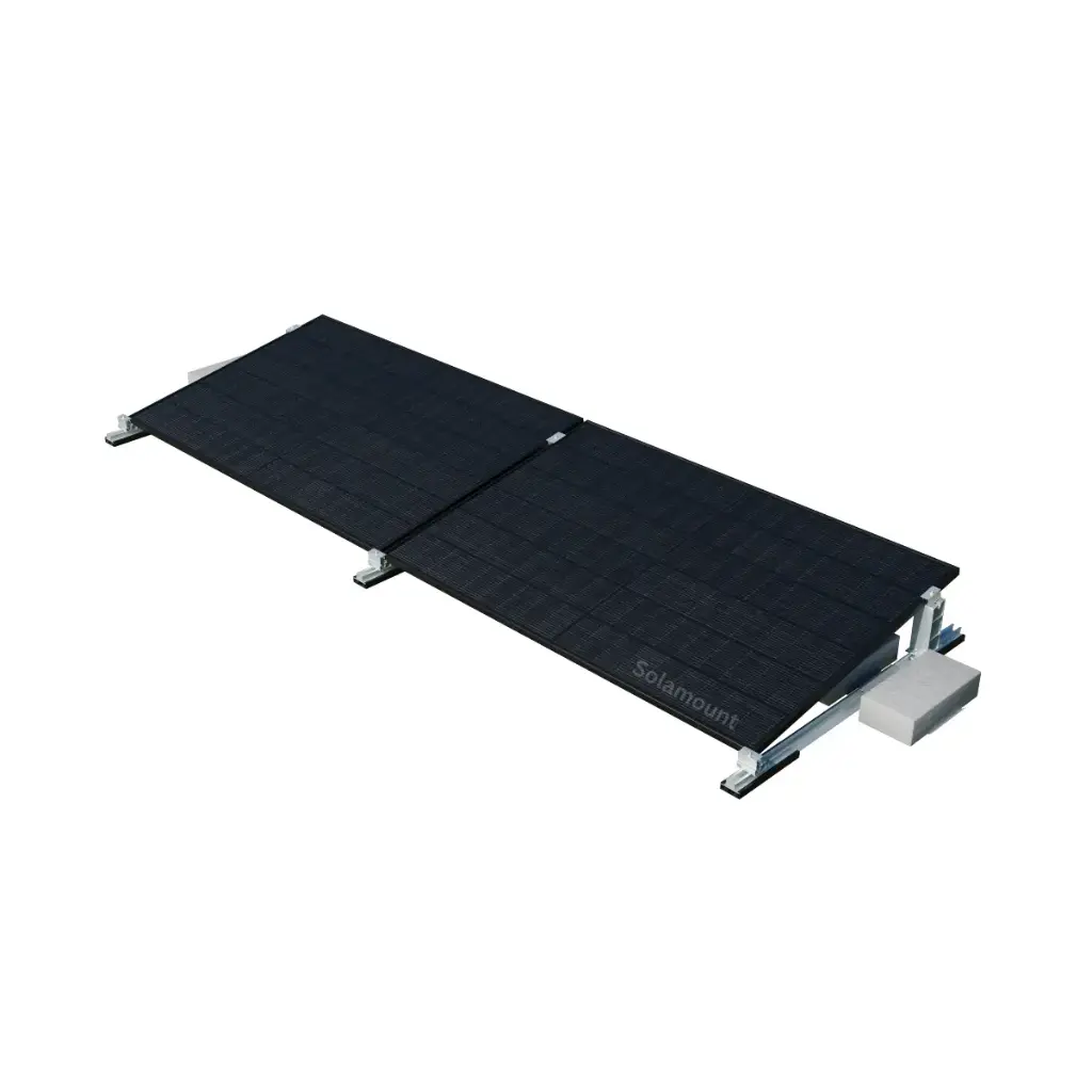 Halterung Flachdach für 2 Solarmodule | Solamount