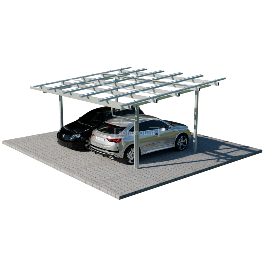 Solarcarport Halterung für 2 Autos