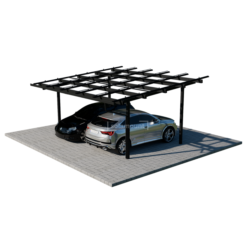 Solarcarport Halterung für 2 Autos | Solamount