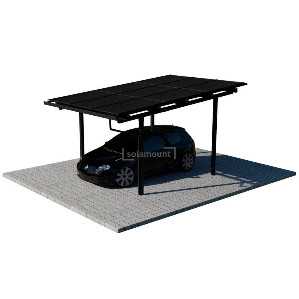 Solarcarport Halterung für 1 Auto inkl. Solarmodule