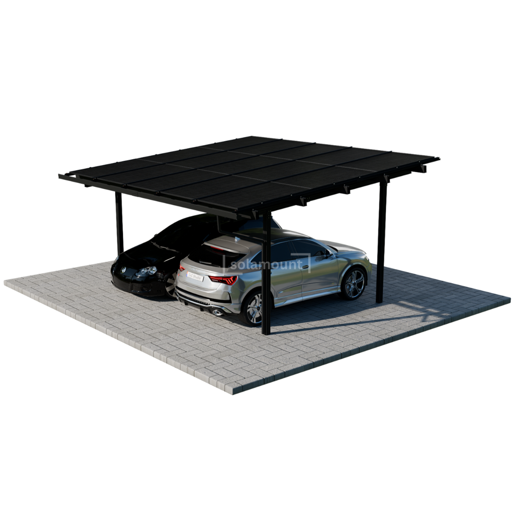 Solarcarport Halterung für 2 Autos inkl. Solarmodule