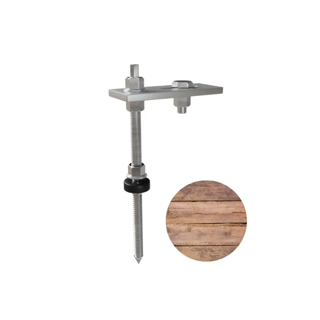  Stockschraube | 4 Stück | Holz/ Metall 