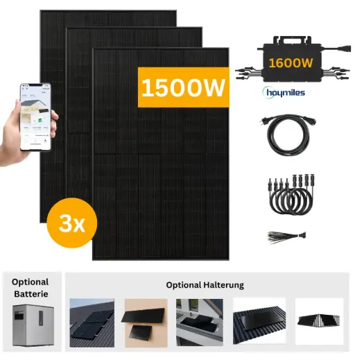 Solabox XL 1500W | 500W Solarmodule + 1600W Wechselrichter inkl. DTU-Wlite-S | optional Batterie oder Halterung