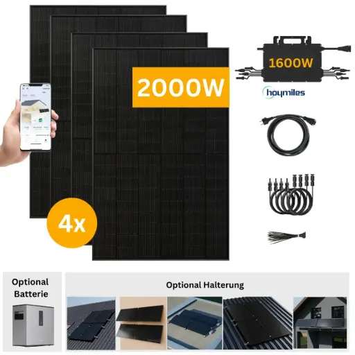 Solabox XL 2000W | 500W Solarmodule + 1600W Wechselrichter inkl.  DTU-Wlite-S | optional Batterie oder Halterung