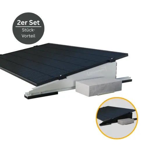 Zusatzartikel | 2 Stück Windschutzblech Seite für Flachdach Halterung | Solamount | 2. Generation