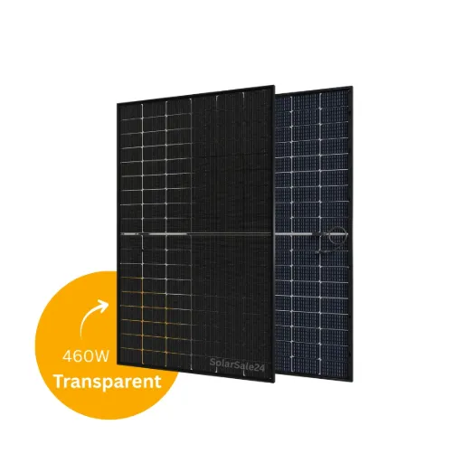 460W Solarmodul Transparent | Glas-Glas Bifazial | Ideal für Solamount Flachdach Halterung | Jolywood