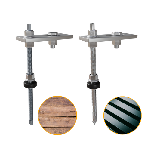 Stockschraube | 4 Stück | Holz/ Metall