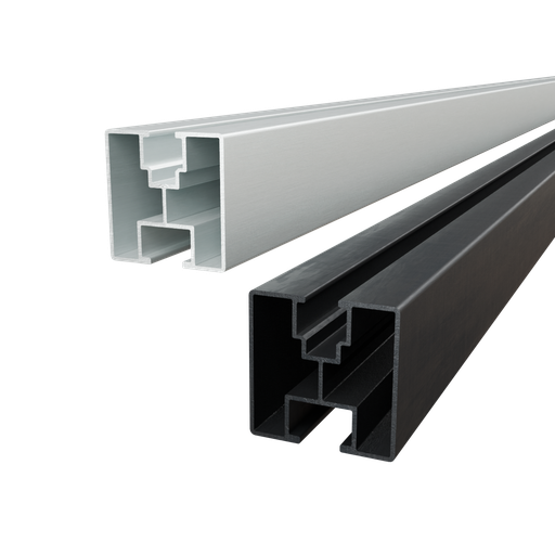 Aluschiene | 1,28m-2,4m | Silber/Schwarz