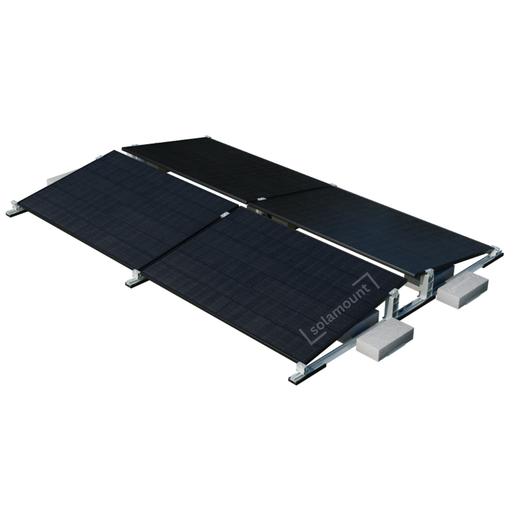 Halterung Flachdach für 4 Solarmodule | Solamount